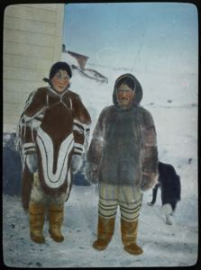 Image: Two Men, [a woman and a man] Baffin Land